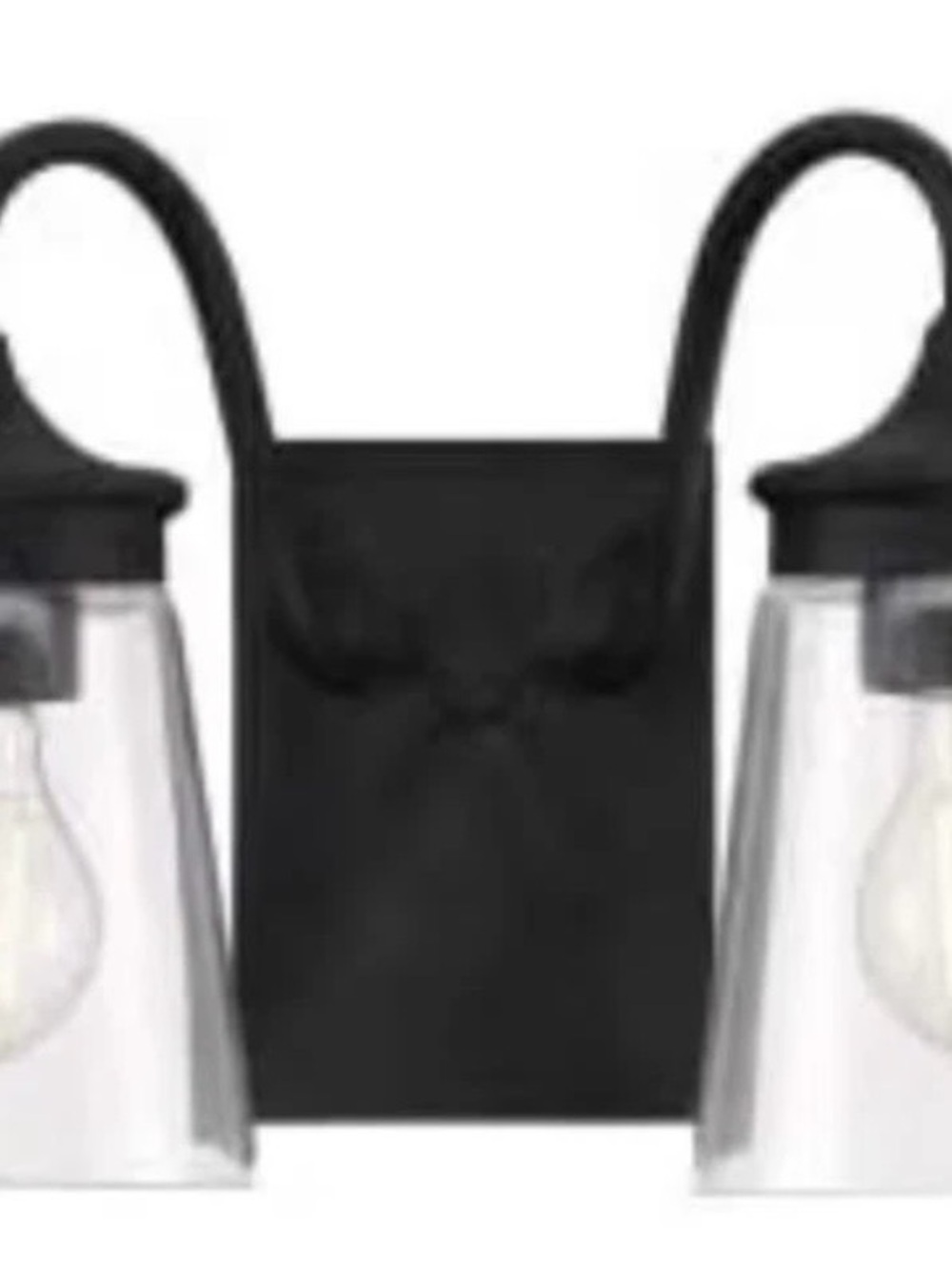 Black Double Wall Sconce Light Fixture - Unbranded